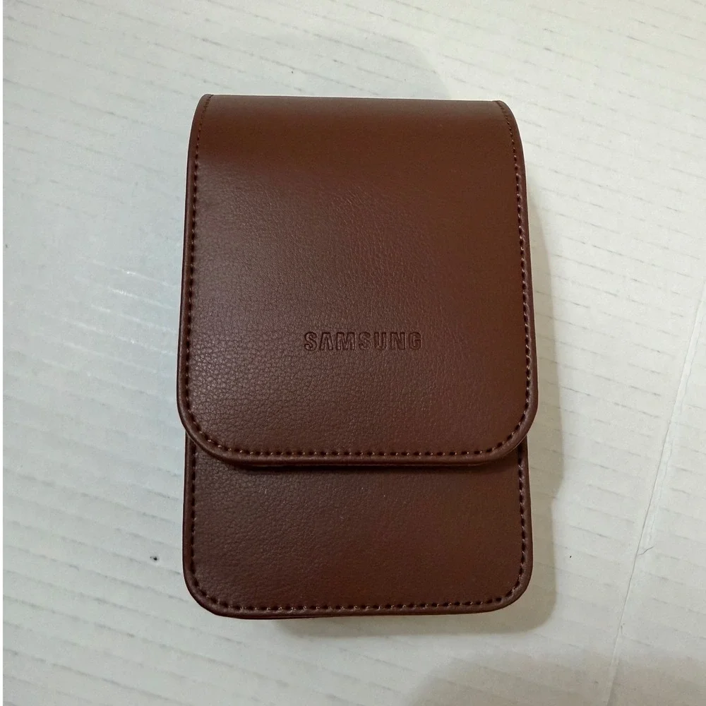 New Samsung Galaxy Camera Pouch‎ Brown Leather with Strap